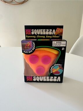 NeeDoh Squeezza Pizza Slice Orange Cheese Authentic Schylling